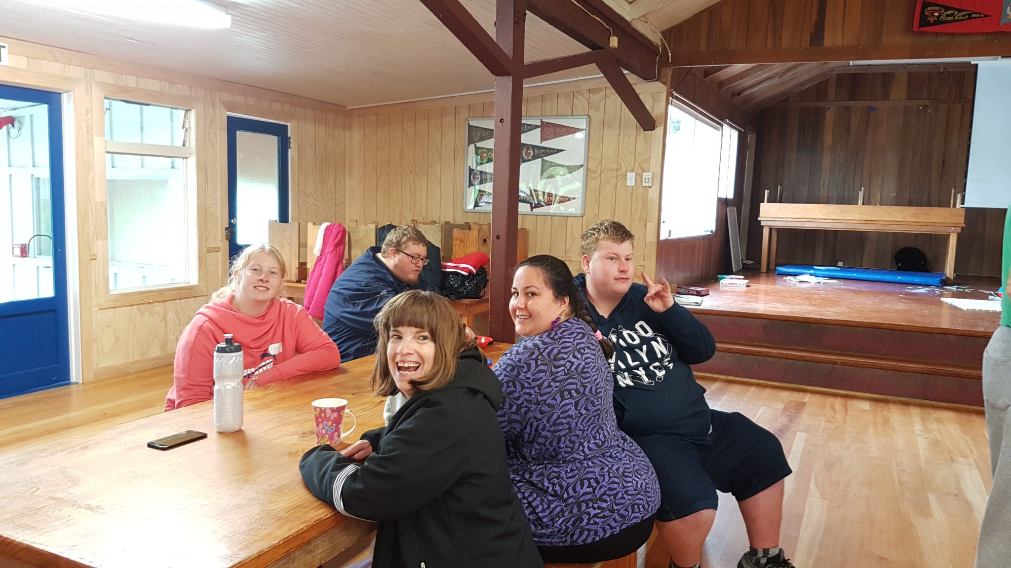 Catching up with friends, Camp Adair 2018