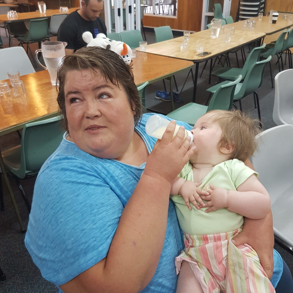 Youngest Camp Attendee Being Well Looked After, Taupo 2020