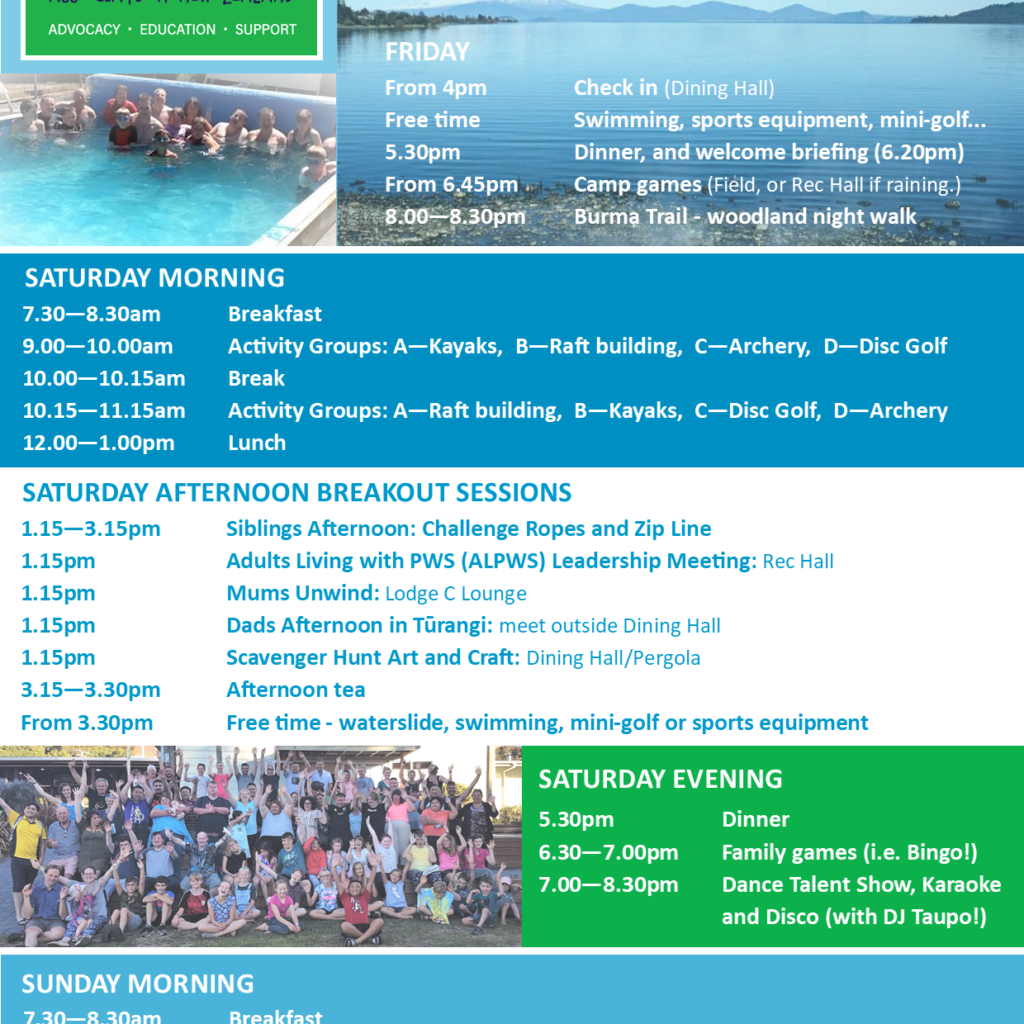 PWSA Camp Programme Taupo 2023