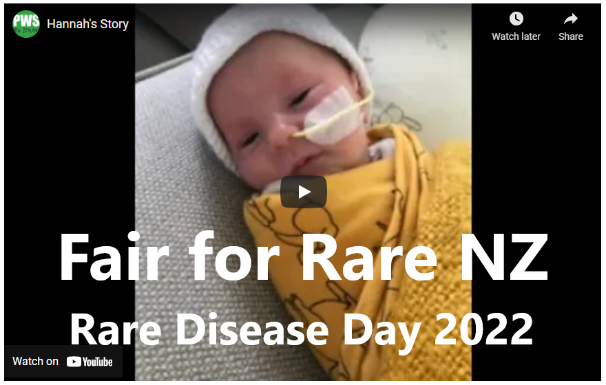 PWSA(NZ) Stands With Rare Disorders NZ In Demanding Fair For Rare